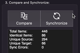 Sync two folders