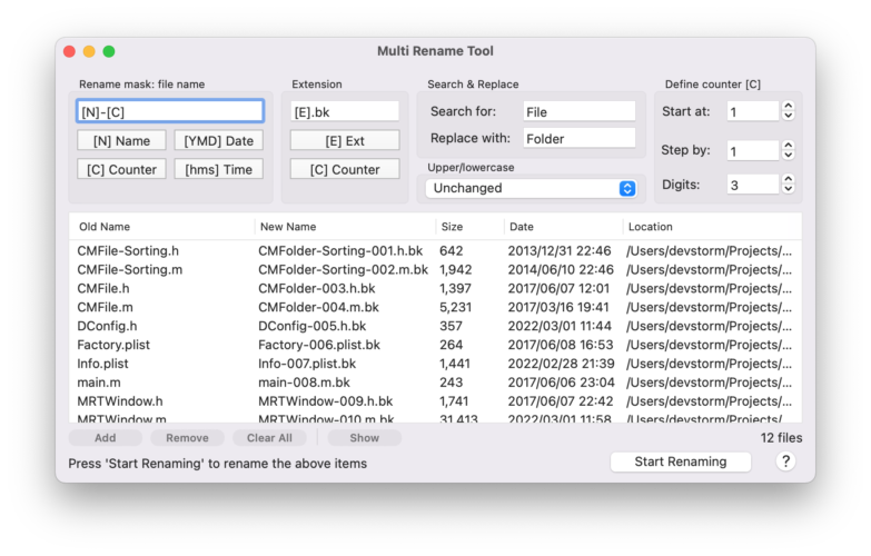 Batch Rename Files With Multi Rename Tool