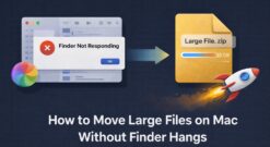 Move large files on mac